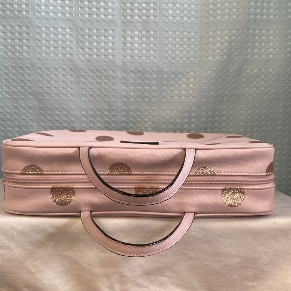 *SOLD*Kate Spade Haven Lane Glitter Polka Dot Giana Travel Cosmetic Case In - Picture 11 of 14